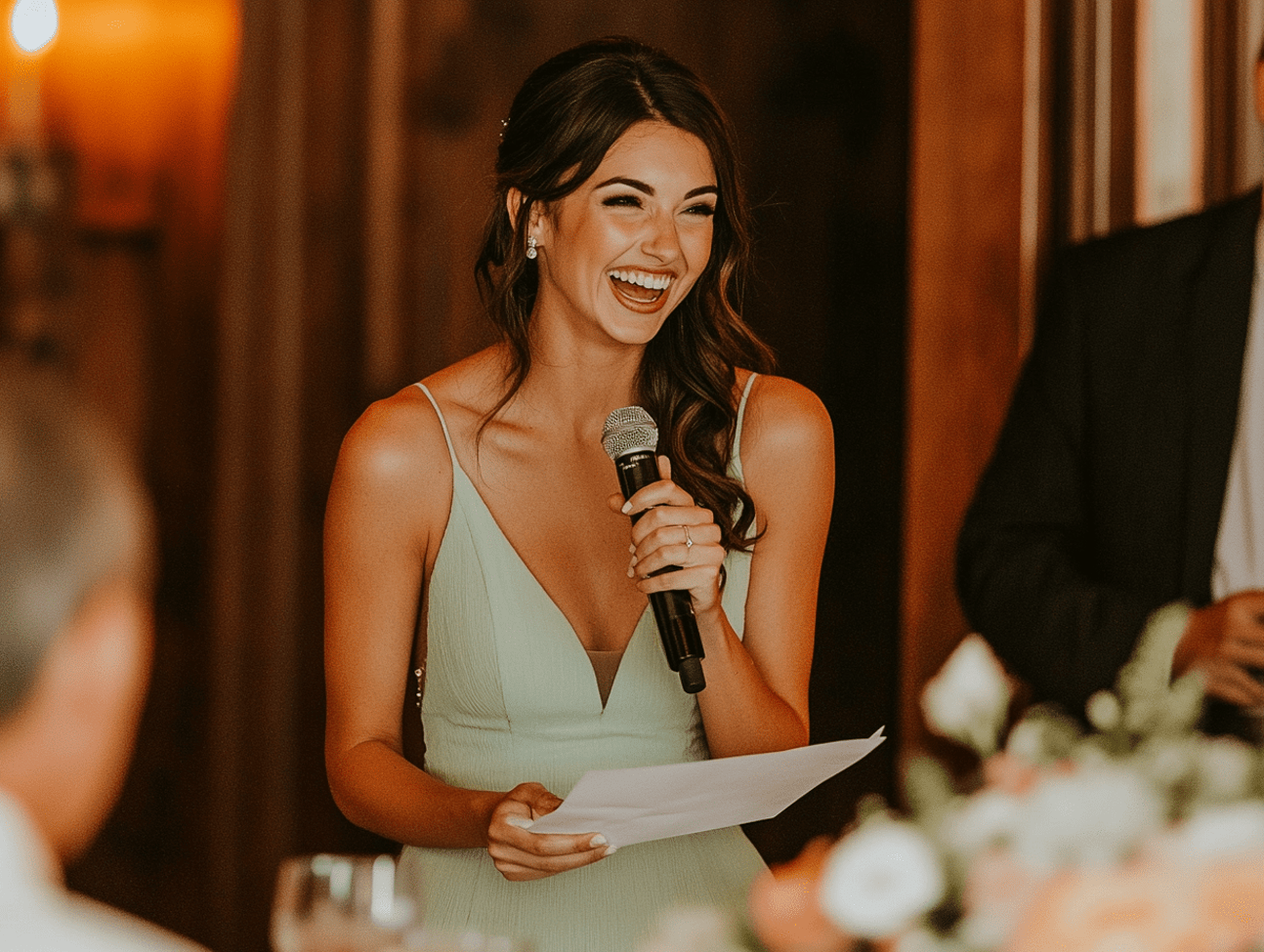 Father of the bride giving a toast